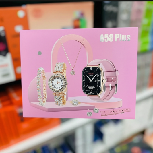 A58 Plus Women’s Smartwatch 6-in-1 | Fitness Tracker, Health Monitor & Perfect Gift