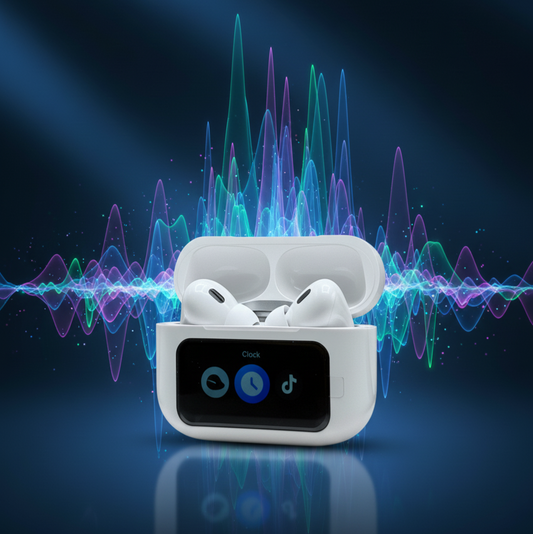 A9 Pro Earbuds – Noise Cancellation, Touch Control & LED Display