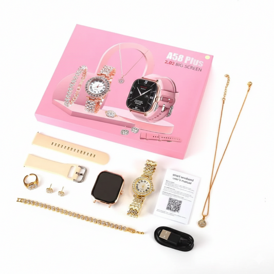 A58 Plus Women’s Smartwatch 6-in-1 | Fitness Tracker, Health Monitor & Perfect Gift
