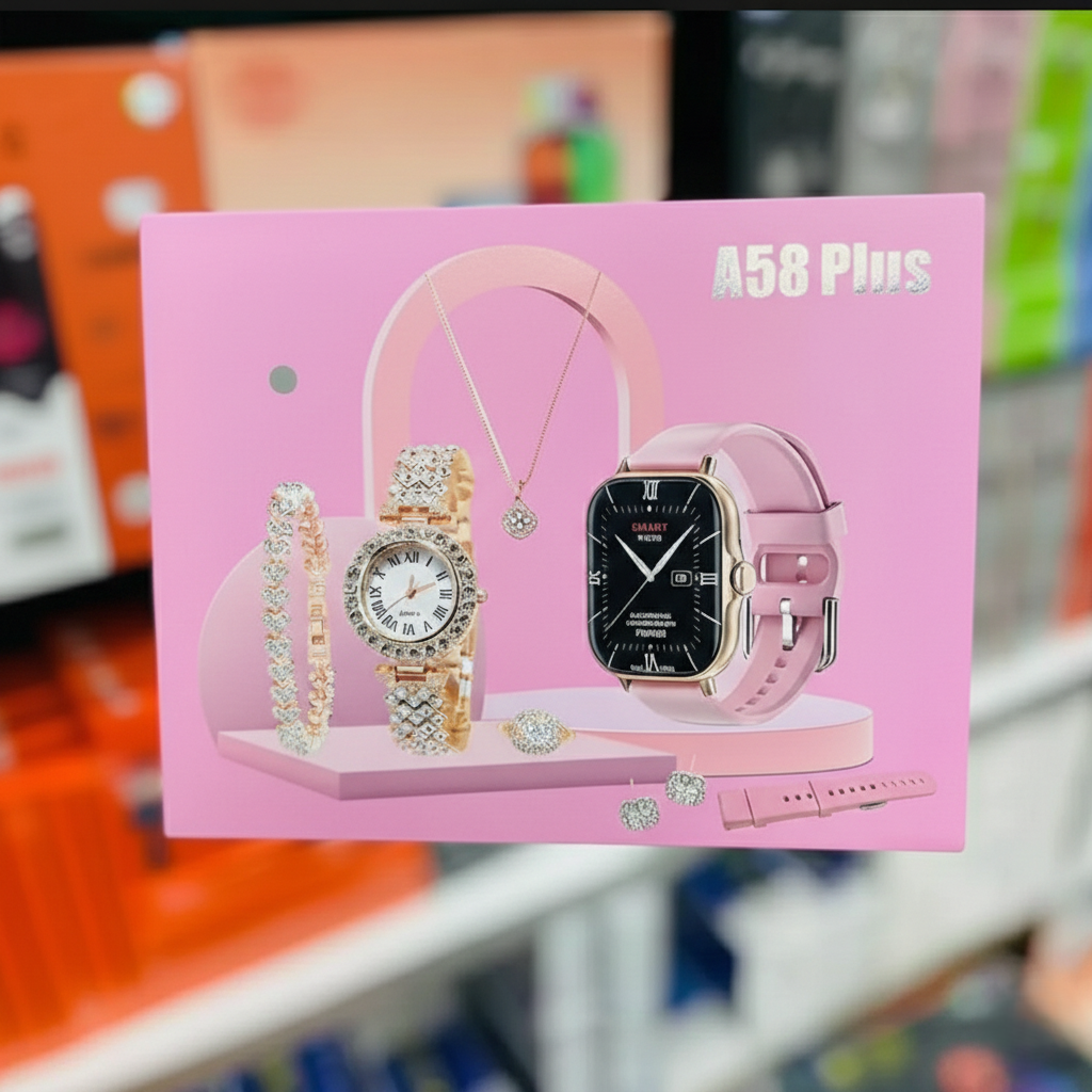 A58 Plus Women’s Smartwatch 6-in-1 | Fitness Tracker, Health Monitor & Perfect Gift